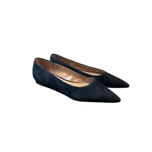 Sam Edelman Suede Black Pointed Toe Flats 5.5M NEW